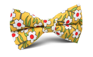 Cuban Marigold Floral Bow Tie