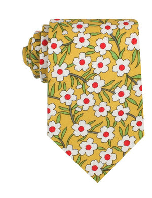Cuban Marigold Floral Necktie