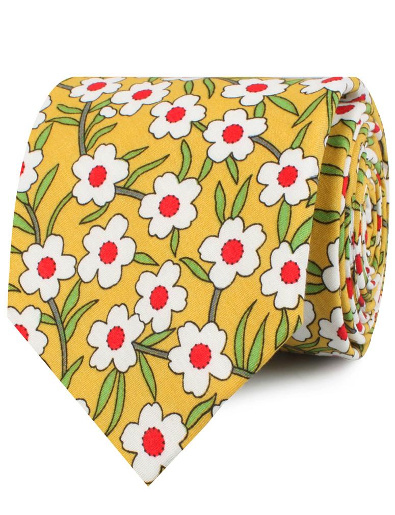 Cuban Marigold Floral Neckties