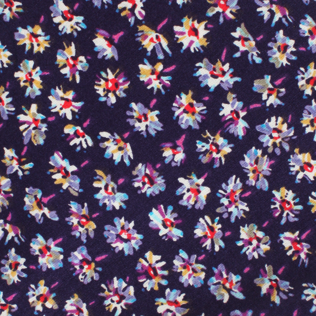 Culiacán Purple Floral Skinny Tie Fabric