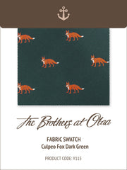 Culpeo Fox Dark Green Y115 Fabric Swatch