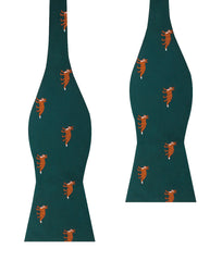 Culpeo Fox Dark Green Self Bow Tie