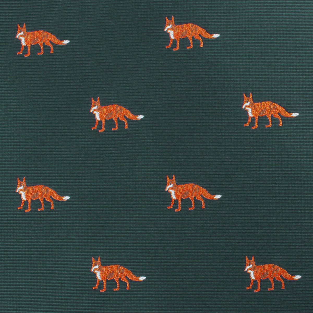 Culpeo Fox Dark Green Necktie Fabric