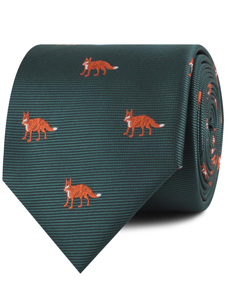 Culpeo Fox Dark Green Neckties