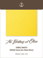 Daffodil Tuscan Sun Yellow Weave Y149 Fabric Swatch