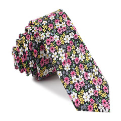 Daffodil Floral Skinny Tie