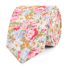 Daisy Floral Slim Tie