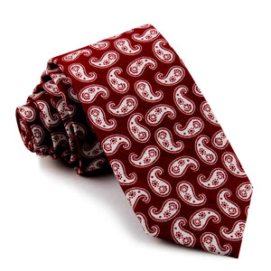 Danielre Red Paisley Skinny Tie