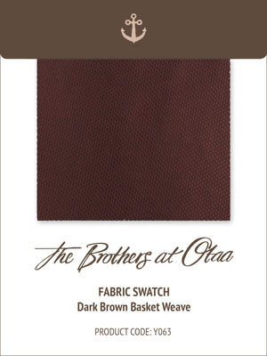 Fabric Swatch (Y063) - Dark Brown Basket Weave