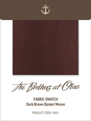 Dark Brown Basket Weave Y063 Fabric Swatch