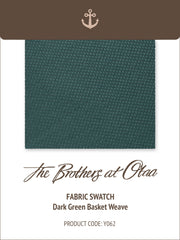 Dark Green Basket Weave Y062 Fabric Swatch