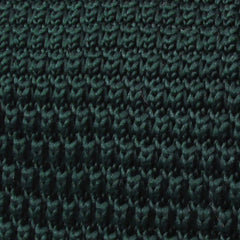 Dark Green Pointed Knitted Tie Fabric