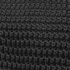 Dark Grey Pointed Knitted Tie Fabric
