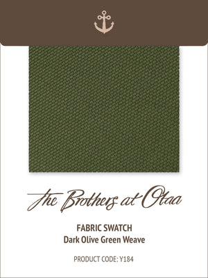 Fabric Swatch (Y184) - Dark Olive Green Weave