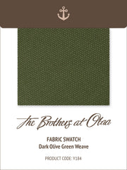 Dark Olive Green Weave Y184 Fabric Swatch