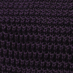Dark Purple Pointed Knitted Tie Fabric