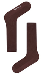 Dark Coffee Brown Ribbed Socks