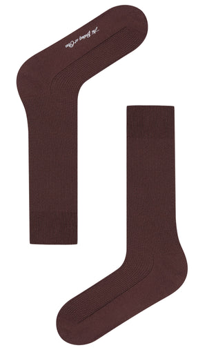 Dark Coffee Brown Textured Socks