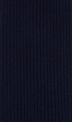 Dark Midnight Navy Blue Ribbed Socks Pattern
