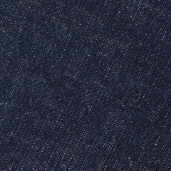 Dark Blue Raw Denim Linen Fabric Self Bowtie