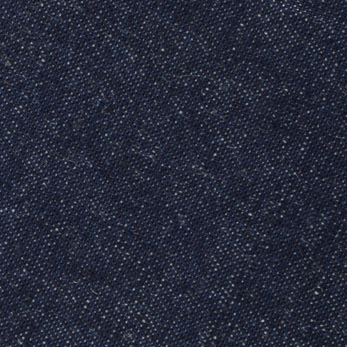 Dark Blue Raw Denim Linen Fabric Skinny Tie