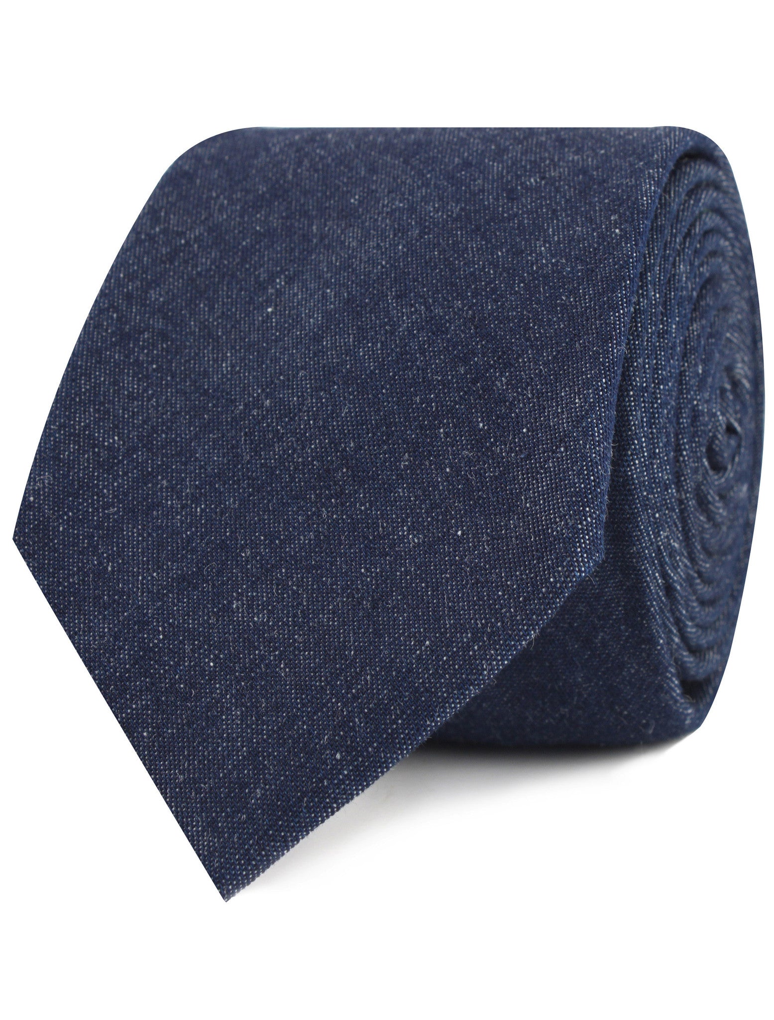 Dark Blue Raw Denim Linen Necktie