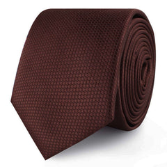 Dark Brown Basket Weave Skinny Ties