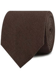 Dark Brown Truffle Linen Neckties