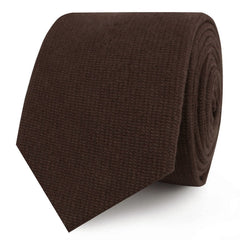 Dark Brown Truffle Linen Skinny Ties