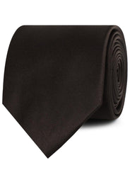 Dark Brown Truffle Satin Neckties