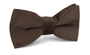 Dark Brown Velvet Bow Tie