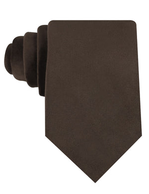 Dark Brown Velvet Necktie