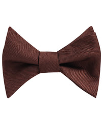 Dark Brown Weave Self Tie Bow Tie