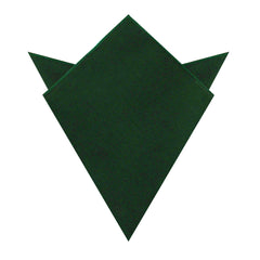 Dark Emerald Green Linen Pocket Square