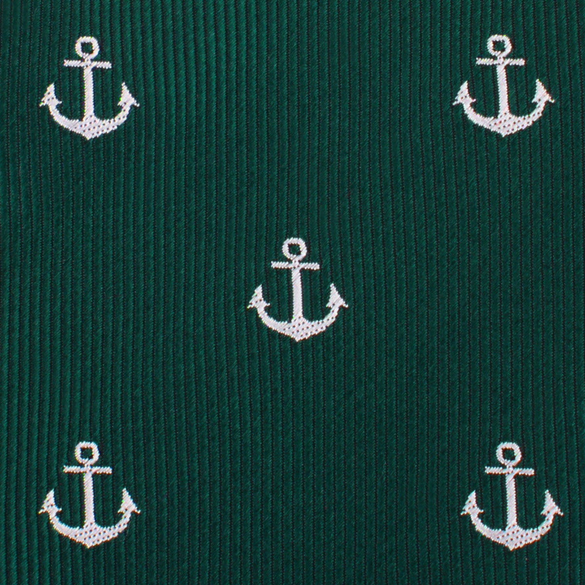 Dark Green Anchor Bow Tie Fabric