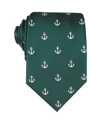 Dark Green Anchor Necktie