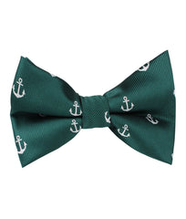 Dark Green Anchor Self Tie Bow Tie