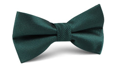 Dark Green Basket Weave Bow Tie