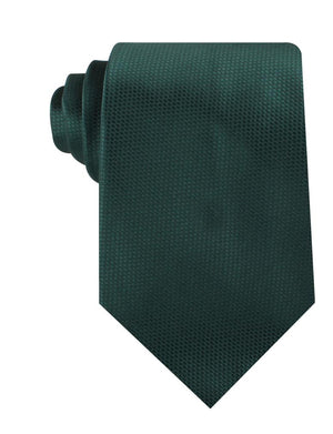 Dark Green Basket Weave Necktie