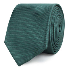 Dark Green Basket Weave Skinny Ties