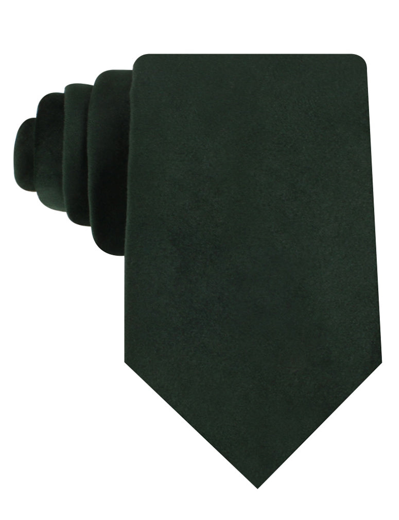 Dark Green Bond Velvet Necktie