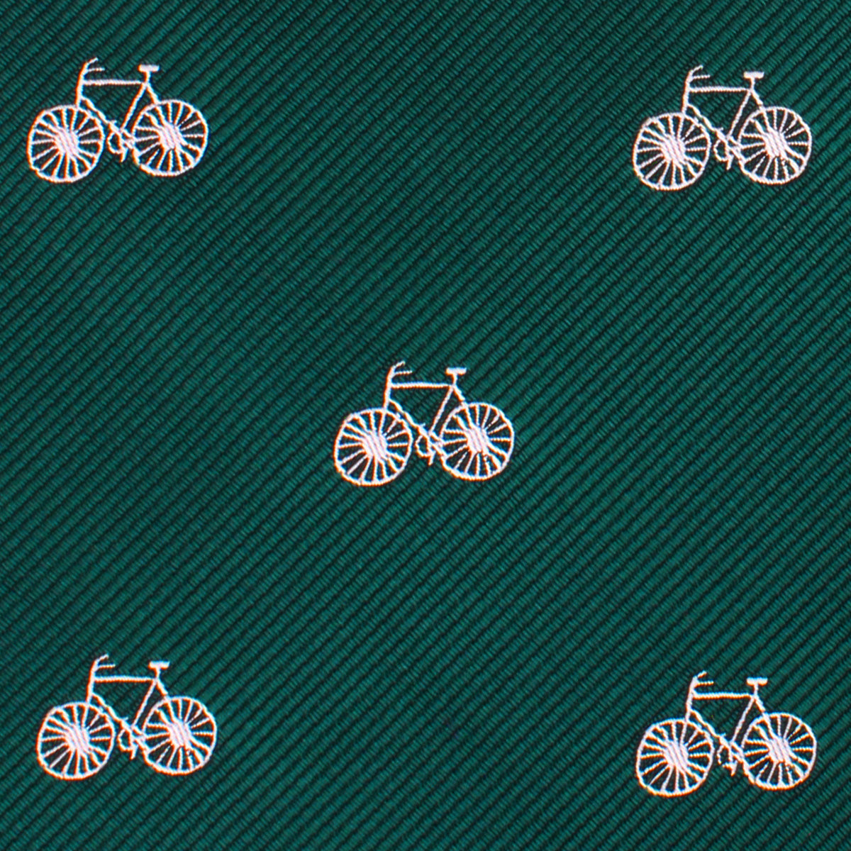 Dark Green French Bicycle Kids Bow Tie Fabric