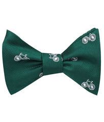 Dark Green French Bicycle Self Tie Bow Tie