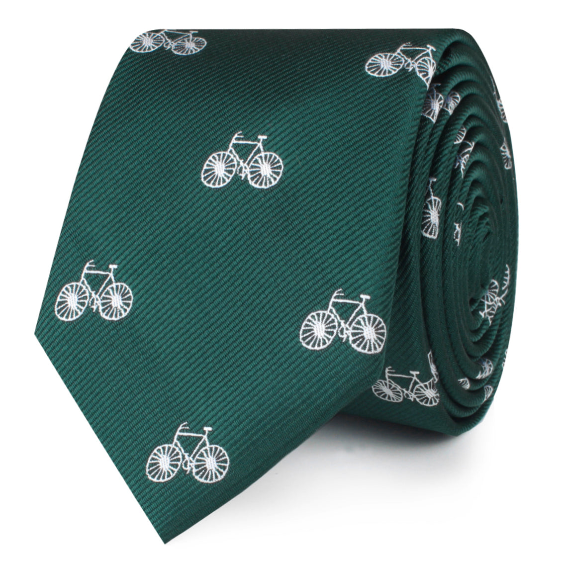 Dark Green French Bicycle Skinny Ties