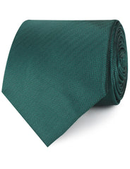 Dark Green Herringbone Neckties