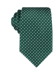 Dark Green Mini Polka Dots Necktie