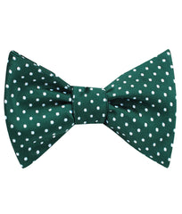 Dark Green Mini Polka Dots Self Tie Bow Tie