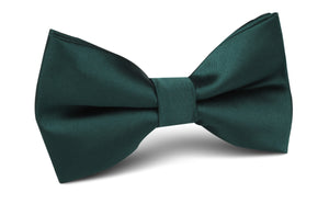 Dark Green Satin Bow Tie