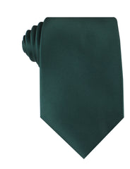 Dark Green Satin Necktie