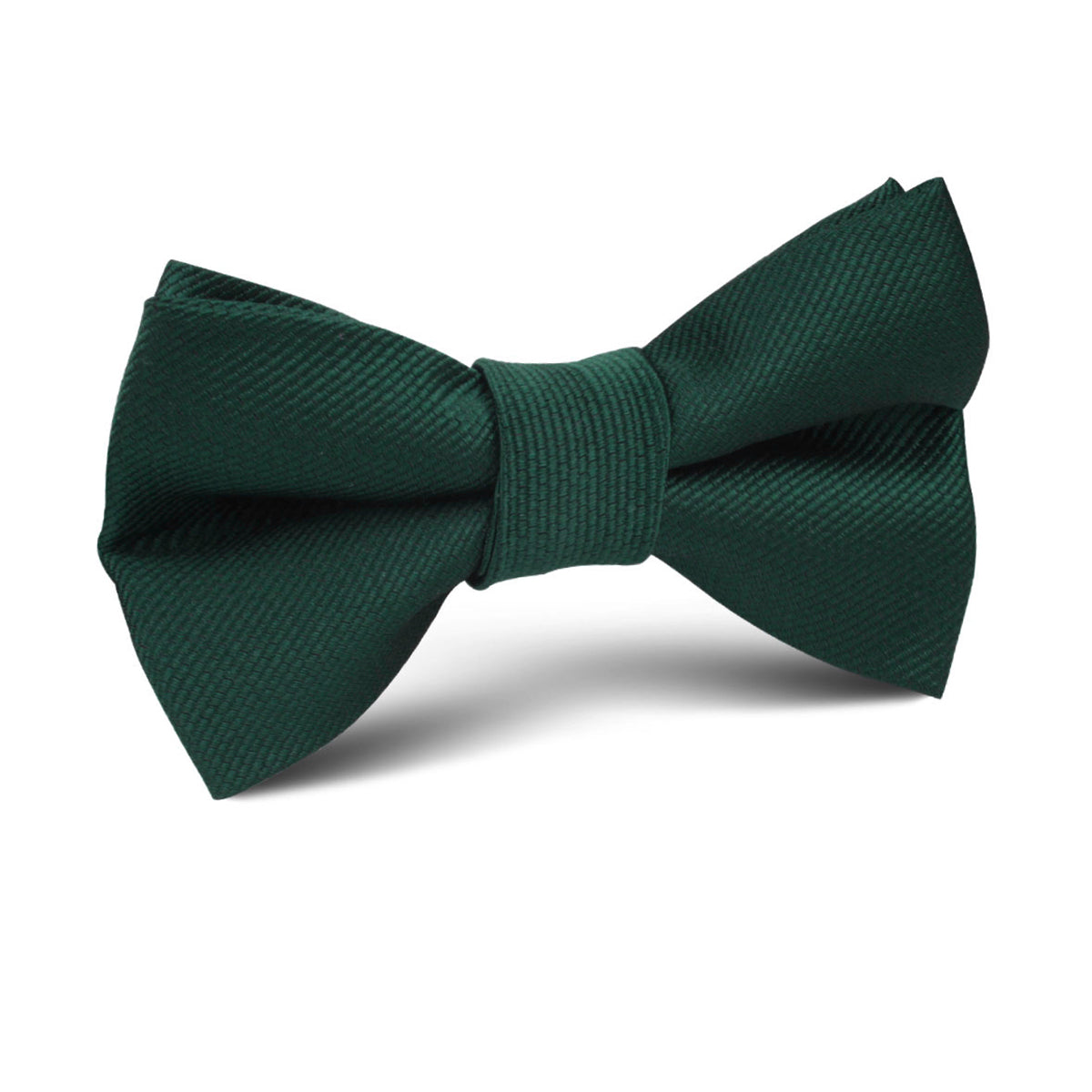 Dark Green Weave Kids Bow Tie